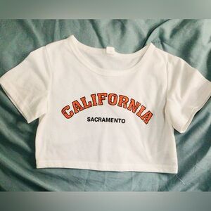 SHEIN White California Sacramento Kids Tee